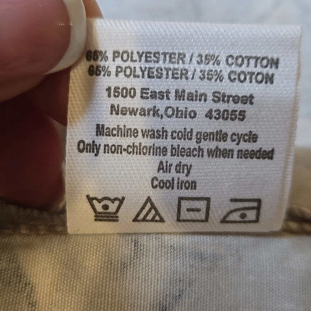 New Longaberger Medium Wall Pocket Khaki Floral Liner